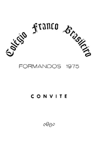 Convite de Formatura 1975
